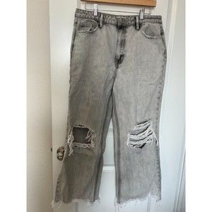 Vervet By Flying Monkey 90's Vintage Ankle Flare Denim Jeans V2474 Size 31 Gray